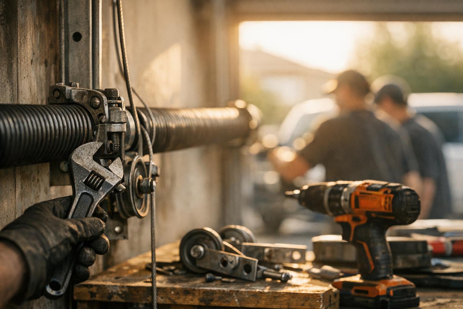 Garage Door Hardware in Garage Door: Garage Door Hardware refers to the metal components and mechanical parts that — visual guide