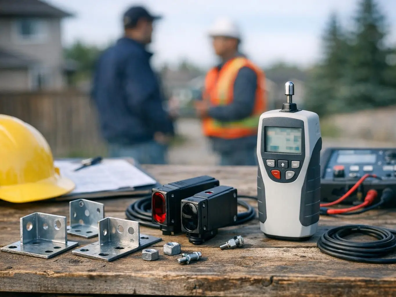 Technician installing new garage door opener in Beaumont residential property