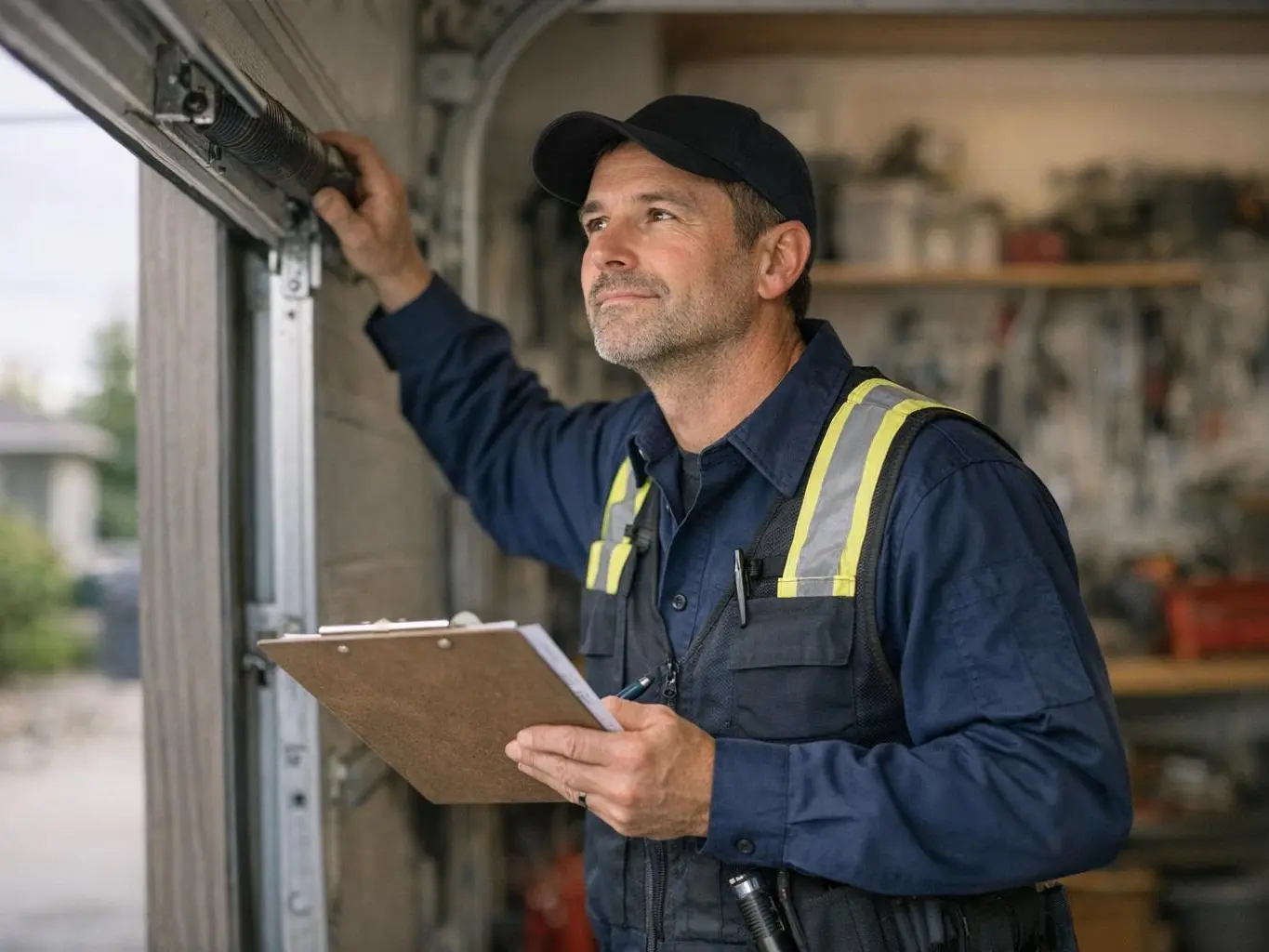 Commercial garage door repair at Beaumont Town Centre retail location