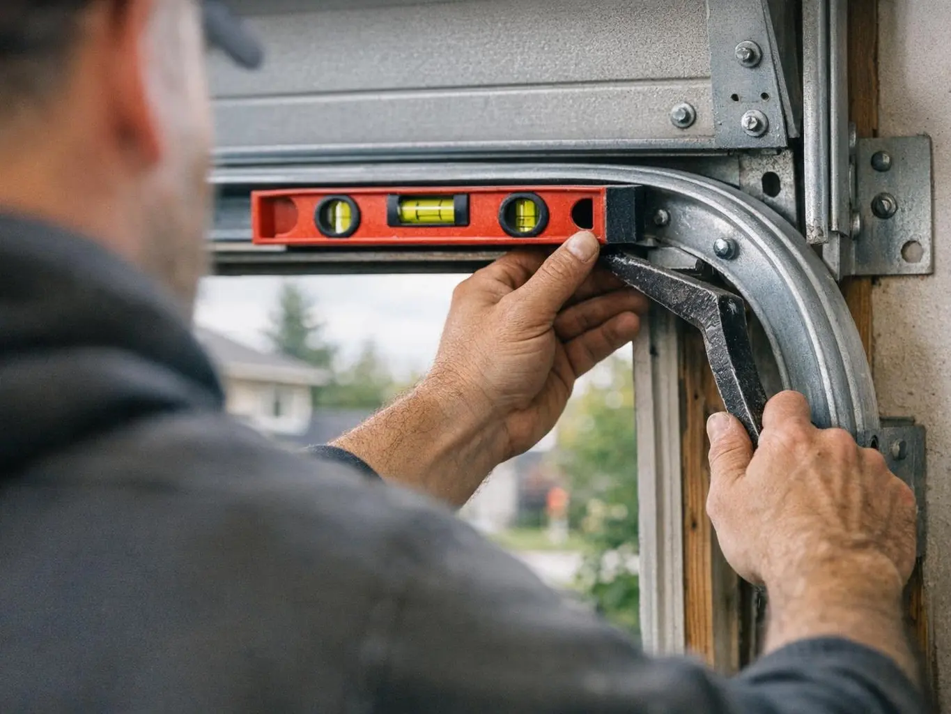 Garage Door Track Alignment Service in Stony Plain by StAlbertGaragedoors.ca